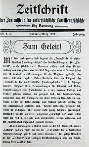 erste Ausgabe der ZNF 1919